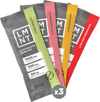 The Recovery Hydration Pack: LMNT Electrolyte Variety Pack (12-Sticks)