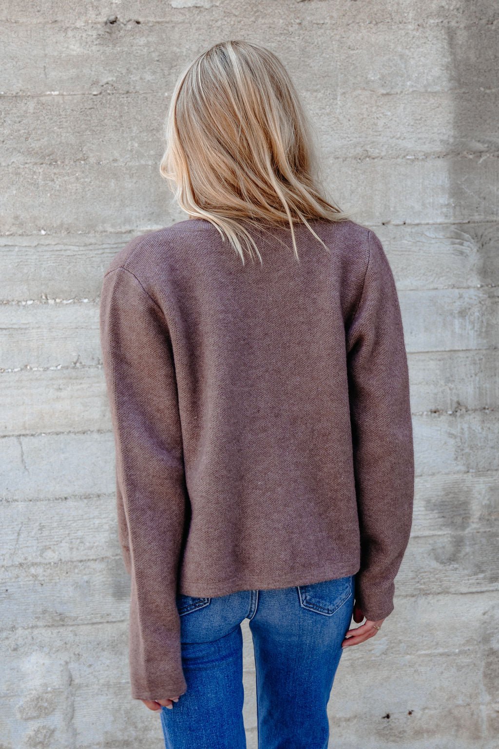 Autumn Button Front Sweater Cardigan - Brown - FINAL SALE