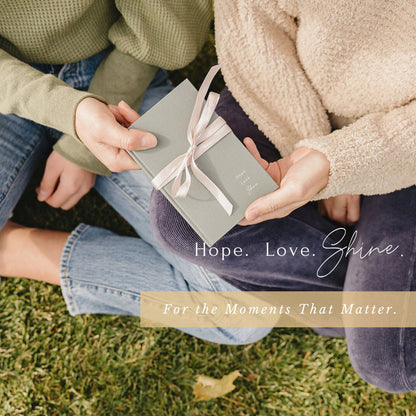 Breast Cancer Survivor Hope Love Shine Necklace Gift - 2 Rings Gold Silver