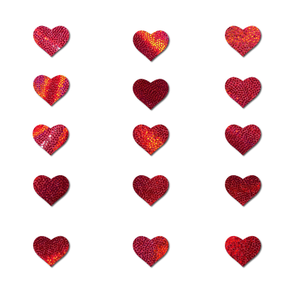 Pastease Confetti: Liquid Red Baby Heart Body Pasties by Pastease®