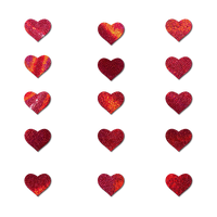 Pastease Confetti: Liquid Red Baby Heart Body Pasties by Pastease®