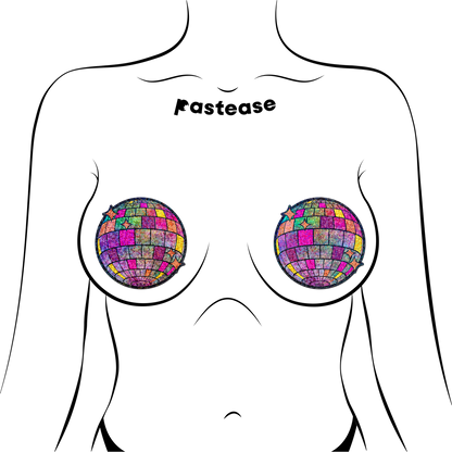 Disco Ball Nipple Covers Shimmering Glitter Pasties by Pastease