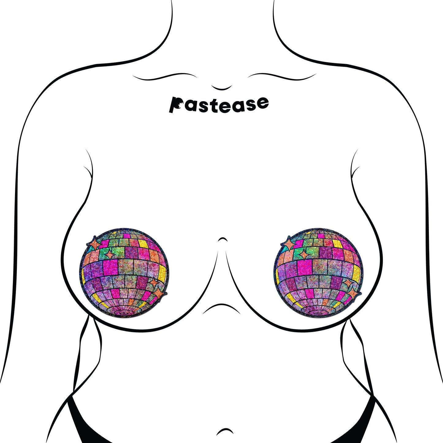 Disco Ball Nipple Covers Shimmering Glitter Pasties by Pastease