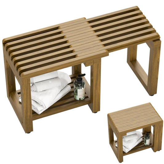 The Sanctuary Acacia Wood Bench by Numhew: Your Post-Op Shower Essential