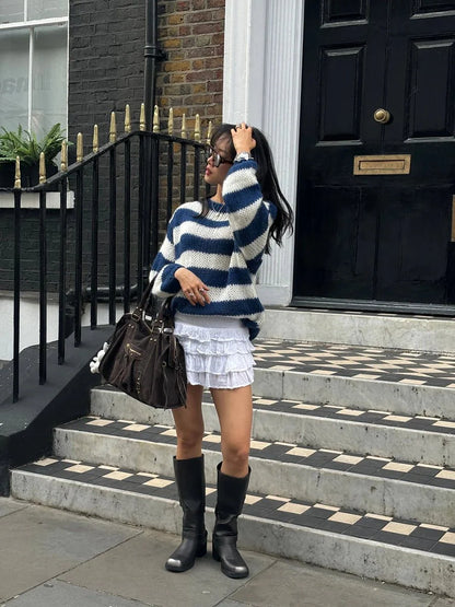 Jaida Loose Striped Pullover Sweater