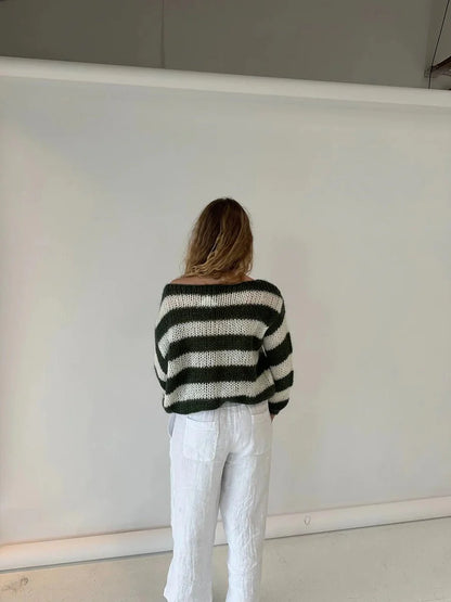 Jaida Loose Striped Pullover Sweater