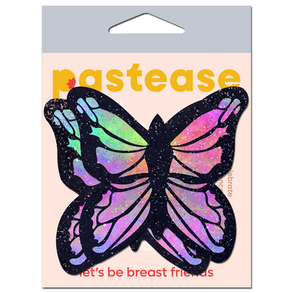 Monarch: Glitter Pastel Rainbow Butterfly Nipple Pasties by Pastease®